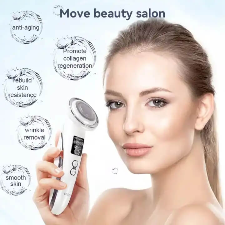 SKB-1703 Portable rf face lifting skin rejuvenation EMS facial massage LED photon beauty device